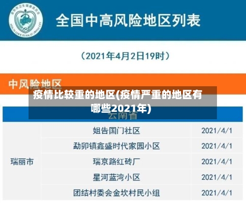 疫情比较重的地区(疫情严重的地区有哪些2021年)-第2张图片