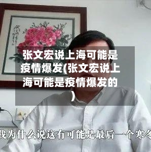 张文宏说上海可能是疫情爆发(张文宏说上海可能是疫情爆发的)-第1张图片