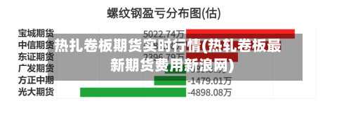 热扎卷板期货实时行情(热轧卷板最新期货费用新浪网)-第3张图片