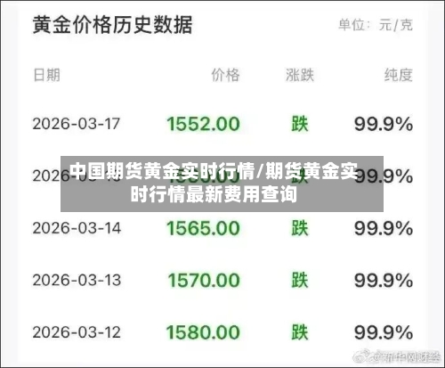 中国期货黄金实时行情/期货黄金实时行情最新费用查询-第2张图片