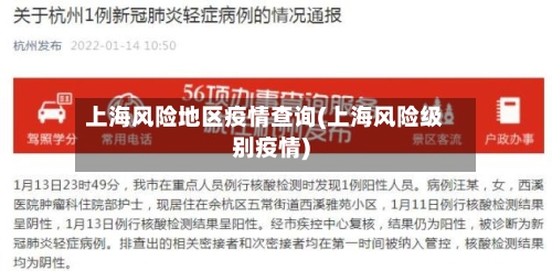 上海风险地区疫情查询(上海风险级别疫情)-第2张图片