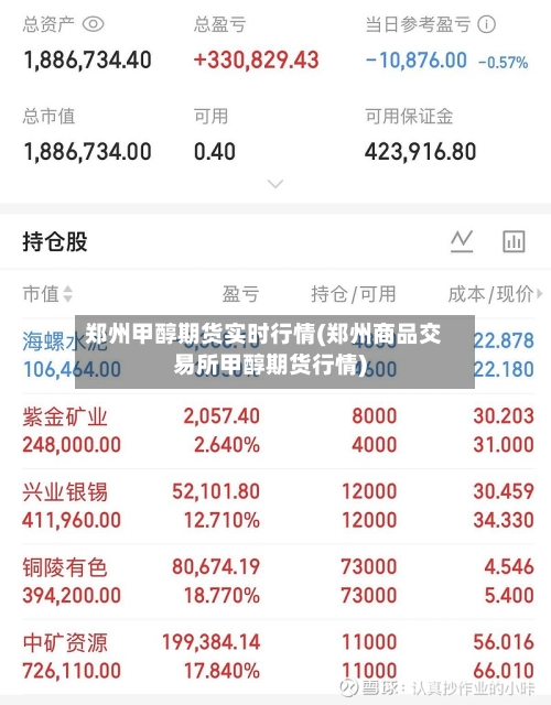 郑州甲醇期货实时行情(郑州商品交易所甲醇期货行情)-第2张图片