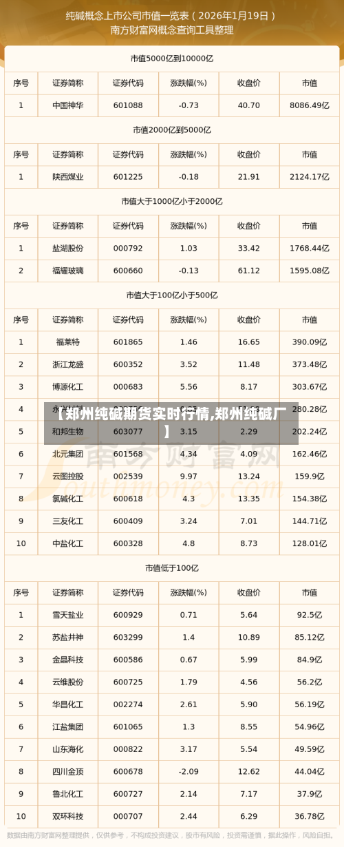 【郑州纯碱期货实时行情,郑州纯碱厂】-第2张图片