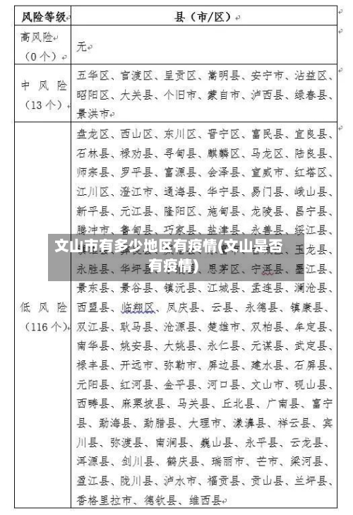 文山市有多少地区有疫情(文山是否有疫情)-第1张图片