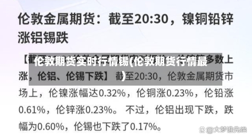 伦敦期货实时行情锡(伦敦期货行情最)-第1张图片