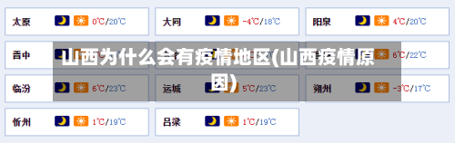 山西为什么会有疫情地区(山西疫情原因)-第1张图片