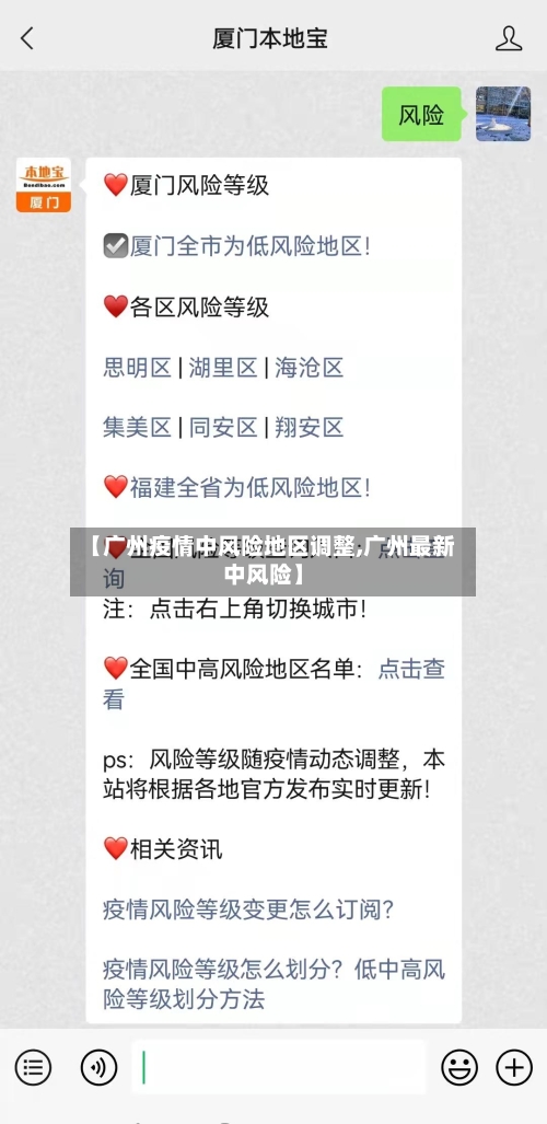 【广州疫情中风险地区调整,广州最新中风险】-第2张图片