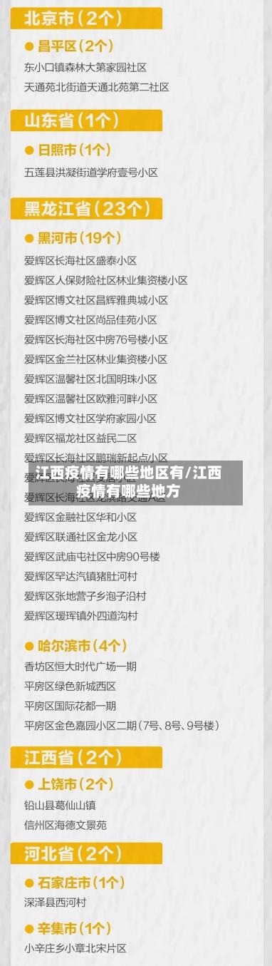 江西疫情有哪些地区有/江西疫情有哪些地方-第1张图片