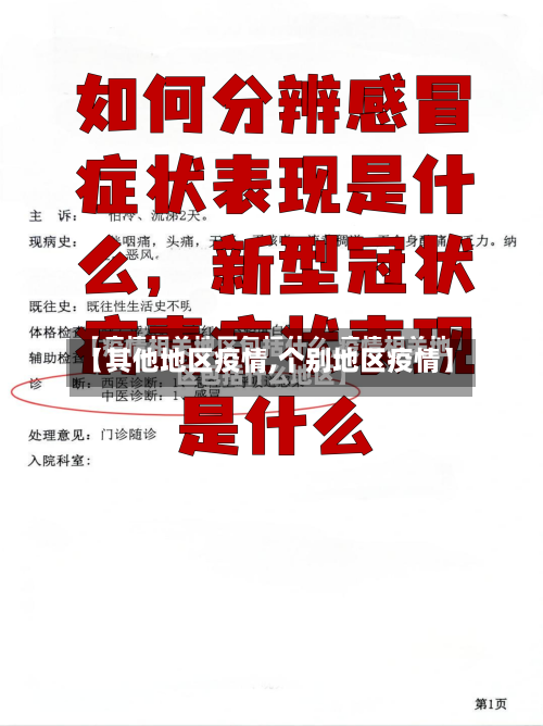 【其他地区疫情,个别地区疫情】-第1张图片