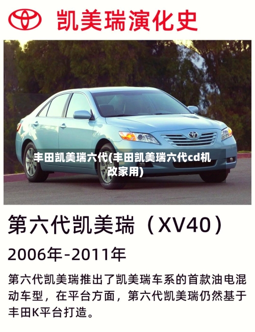 丰田凯美瑞六代(丰田凯美瑞六代cd机改家用)-第2张图片