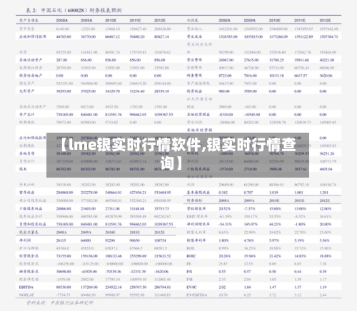 【lme银实时行情软件,银实时行情查询】-第1张图片